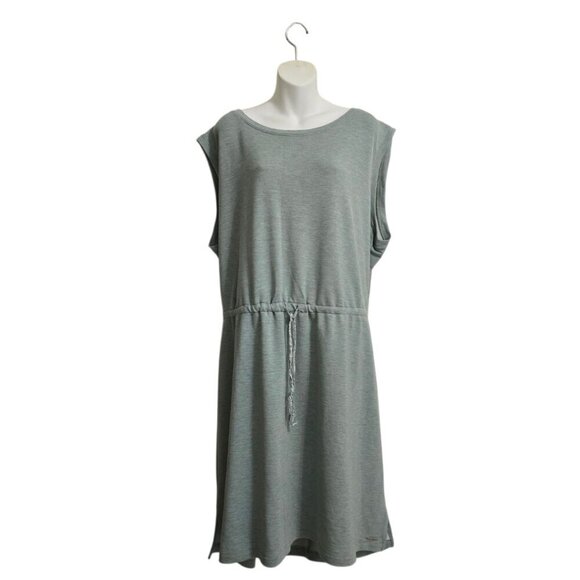 Calvin Klein Cap Sleeve Drawstring T-Shirt Mini Dress In Jadeite Sz 2X - Picture 2 of 11